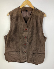 Real Suede Leather Waistcoat