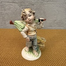 Vintage Italian Porcelain Hand Painted Figurine in Capodimonte Style 17cm