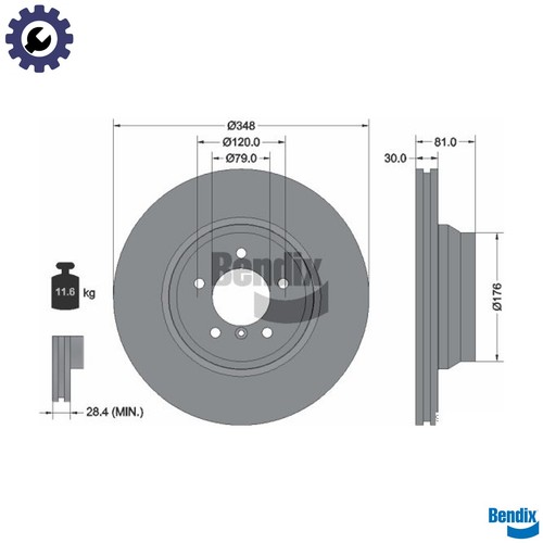Brake disc bds1759hc for - brake,