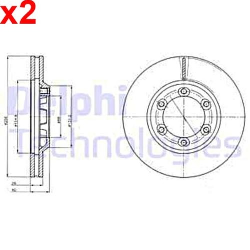 Brake disc delphi fits - 2x,