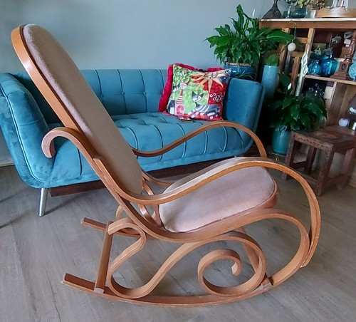 Bent wood wooden rocking - wood, chair