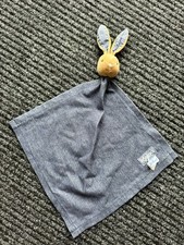 KALOO BLUE DENIM BUNNY RABBIT BABIES COMFORT BLANKET SOFT TOY navy bnwot