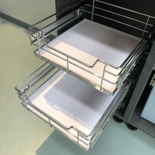 Pull out solid base basket - out,