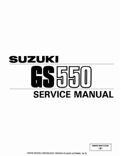 Suzuki gsx550 86 service - '84-'86,
