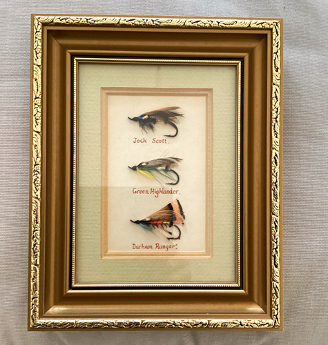 Vintage framed salmon fishing - vintage,