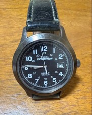 Timex Expedition Quartz Watch Black Dial INDIGLO WR 50M Tested Condition