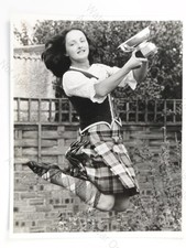 Linda Rankin World Champion Highland Dancer Scottish Kilt Trophy 1970s VTG Photo