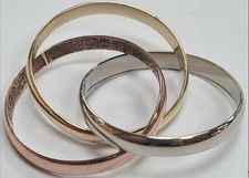 Vintage 9ct Russian Tri Gold Band Multi Tone Gold Unisex Ring Size P