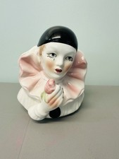 Vintage Ceramic Pierrot Clown Bust