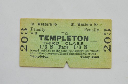 Railway ticket gwr penally - railway, to