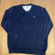 Lacoste Navy V-Neck Cotton