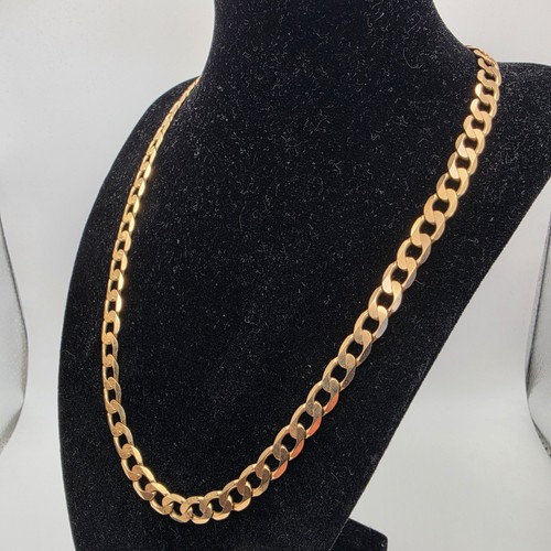 9ct yellow gold - gold, curb