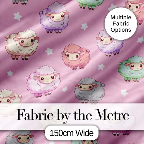 Cute pastel sheep stars pink - pastel,