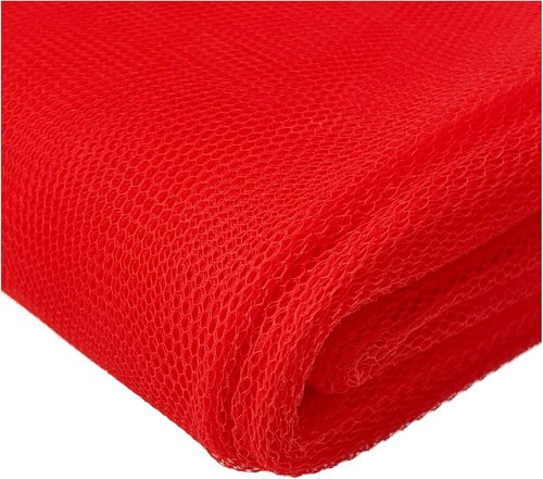 Red stiff dress - dress, fabric