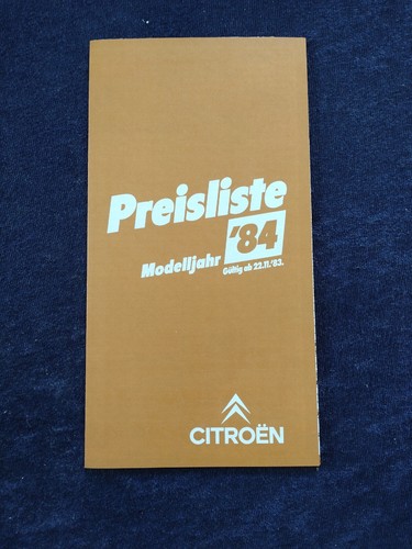 Citroen price list 1983 - price, 11.1983