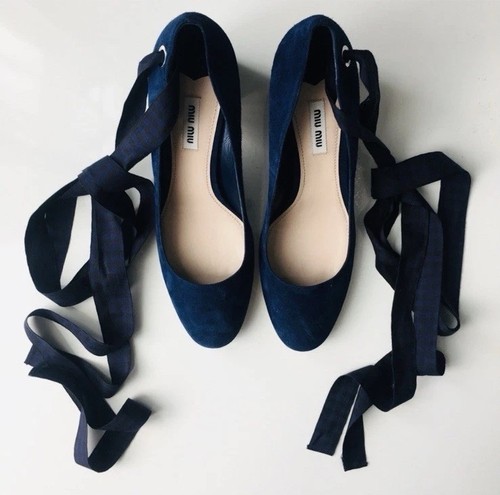 Miu suede - suede, blue