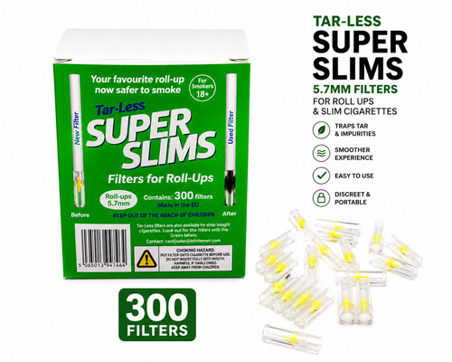 Tar less super slim filters - tar-less,