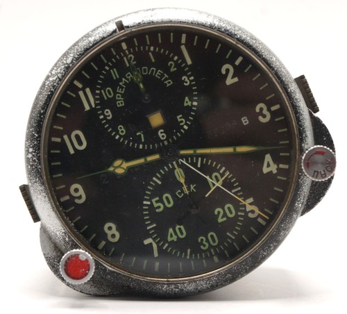 Vintage soviet aircraft clock - vintage,