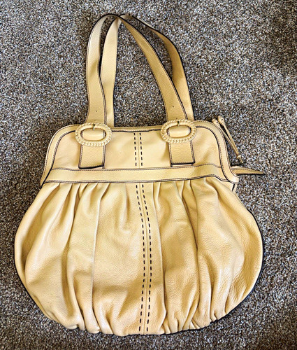 Cole haan beige pebbled large - haan,