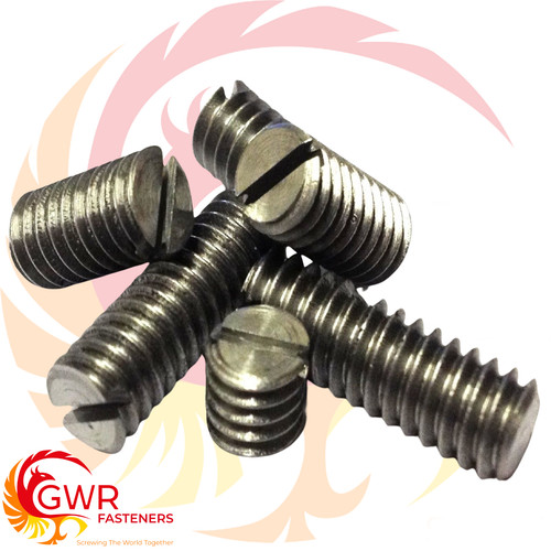 Steel slotted grub screws - grub,