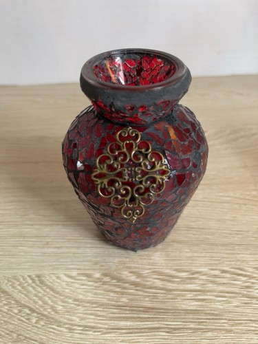 Red mosaic glass - red,