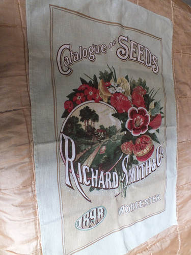 Linen tea towel - :, vintage