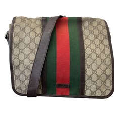 Gucci Men's GG Supreme Messenger Bag Brown