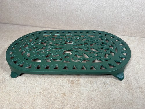 Vintage cast iron trivet - cast,