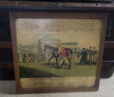 Vintage Antique Johnnie Walker Whisky Framed Advertising Print Picture 17 x 19''