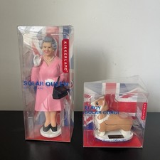 Waving Solar Queen Solar Powered Queen Elizabeth II Novelty Kikkerland Corgi
