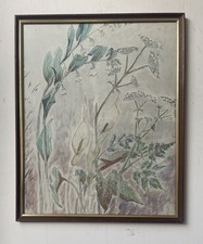 Large Original Mid Century Botanical Still Life Watercolour Painting, Signed