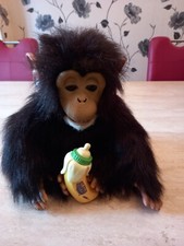 ***2007 FURREAL LARGE CUDDLE CHIMP MONKEY & BANANA ELECTRONIC PET TOY***