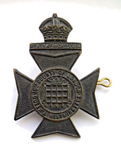 Westminster Rifles Cap Badge Kings Crown Brass FREE UK P&P