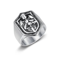 Ring Size 9-13 Usa Stabbyjoe Mens Stainless Steel Knights Templar