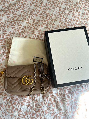 Gucci marmont taupe leather - marmont,