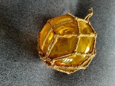 Vintage Yellow Glass Fishing