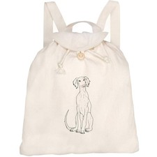 'Saluki Puppy' Canvas Rucksack