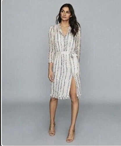 Reiss skyla lamé chiffon - reiss,