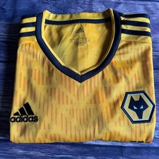 Mens Adidas x Wolverhampton Wanderers Home Yellow FC Shirt 2020/2021 Size ~ L ~