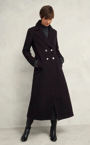 Hobbs black wool brittany - brittany, coat