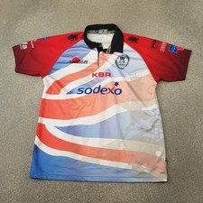 British Army Rugby Shirt XL Samurai Red Blue White 2014/15 Union Jack GB UK Flag