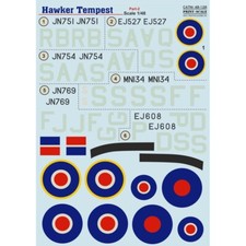 Print Scale 48-126 Decal airplane 1:48 Hawker Tempest Part 2 Waterslide decals