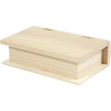 Light Wood Book Shaped Storage