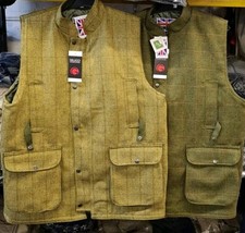NEW DERBY TWEED WOOL BREATHABLE SHOOTING HUNTING WATERPROOF MENS BODYWARMER