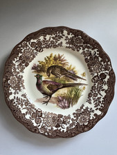 Royal Worcester Plate Pheasant Design Palissy England Game Series Brown 