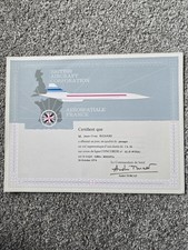 Concorde Flight Certificate Signed by Andre Turcat 1974