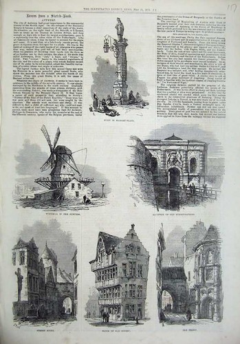 Old antique print 1872 - print,
