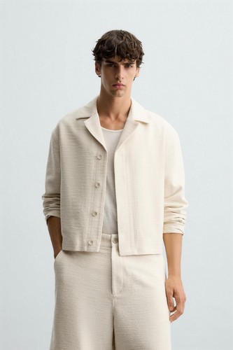 Zara beige textured - textured, cropped