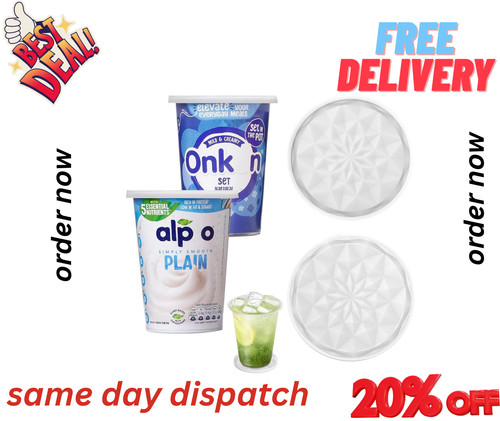Yogurt pot lids 500g pack - lids, 500g,
