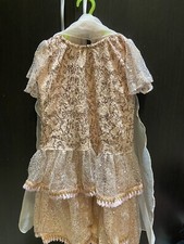 3 Piece Eid Wedding Pre Loved kids Pakistani india Party Dress  Silk Ghrara